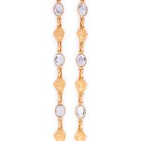 Gianni Versace Medusa Head and Faux Stone Link Necklace with Shield Pendant