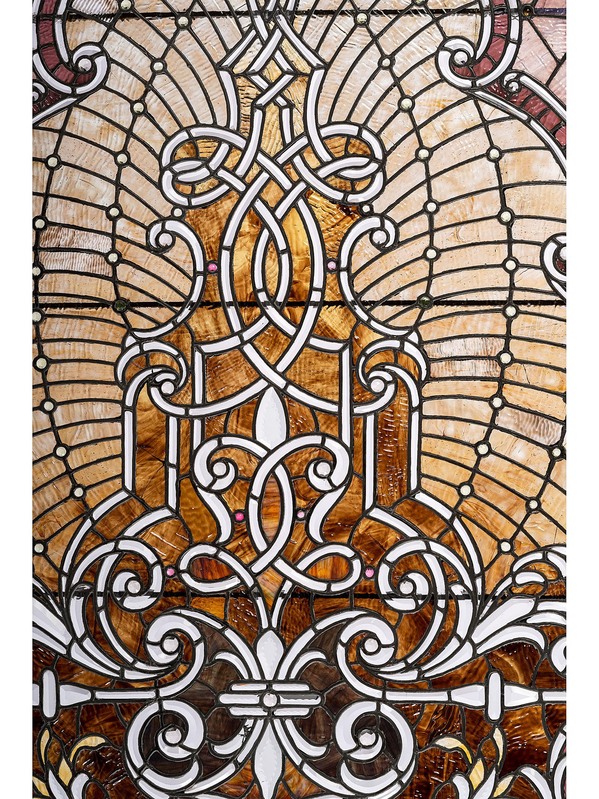 Victorian Leaded Glass Window American stained leaded glass…
