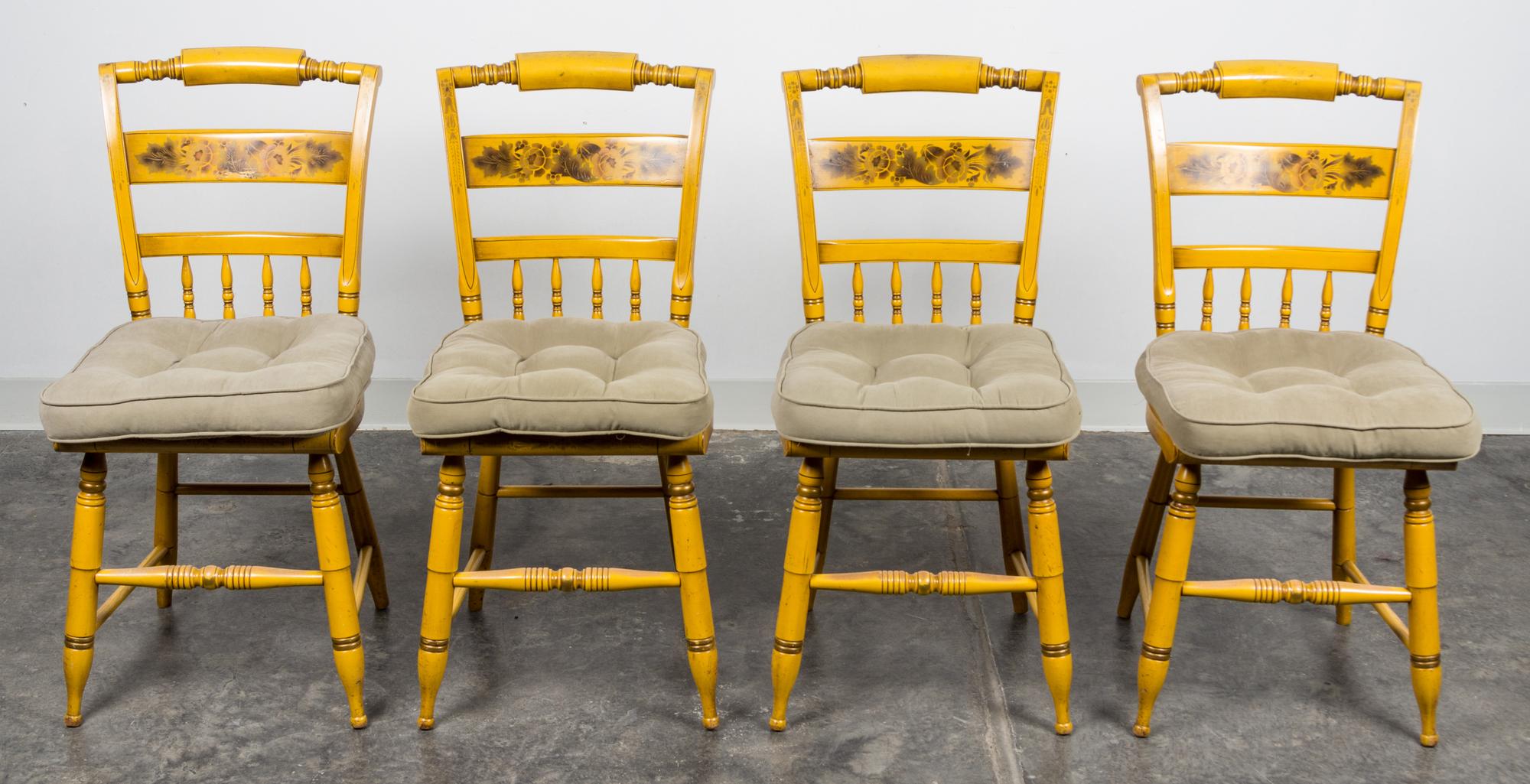 A Set of Four Hitchcock Chairs Height 25 inches. — 20TH CENTURY