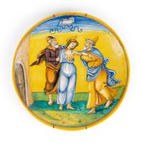 Two Italian Maiolica Chargers — EARLY 20TH CENTURY
