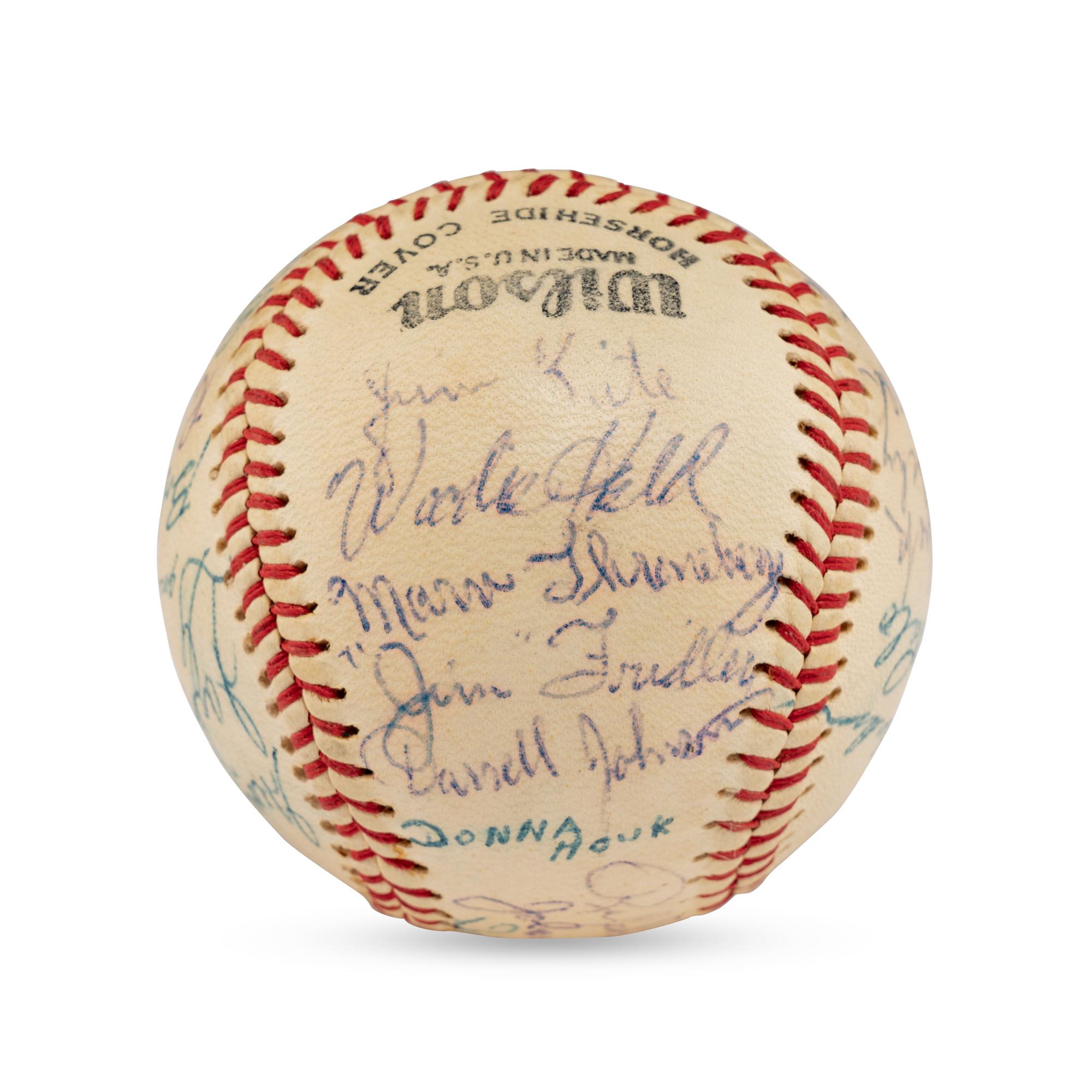 A 1956 Denver Bears Team Signed Autograph Baseball