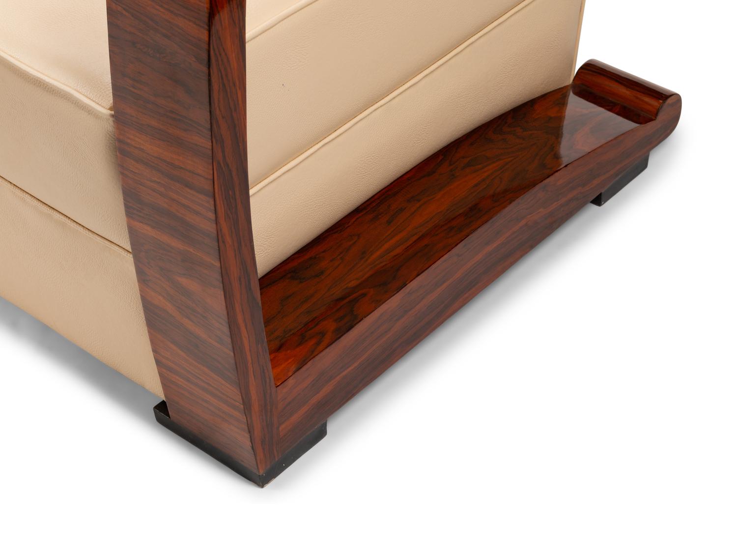 A Pair of Art Deco Style Rosewood Lounge Chairs