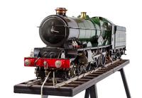 A Rare and Impressive Live Steam 7 1/4-Inch Gauge Painted Metal Great Western Railway-Class 6000: King George V Locomotive and Ride-On Tender