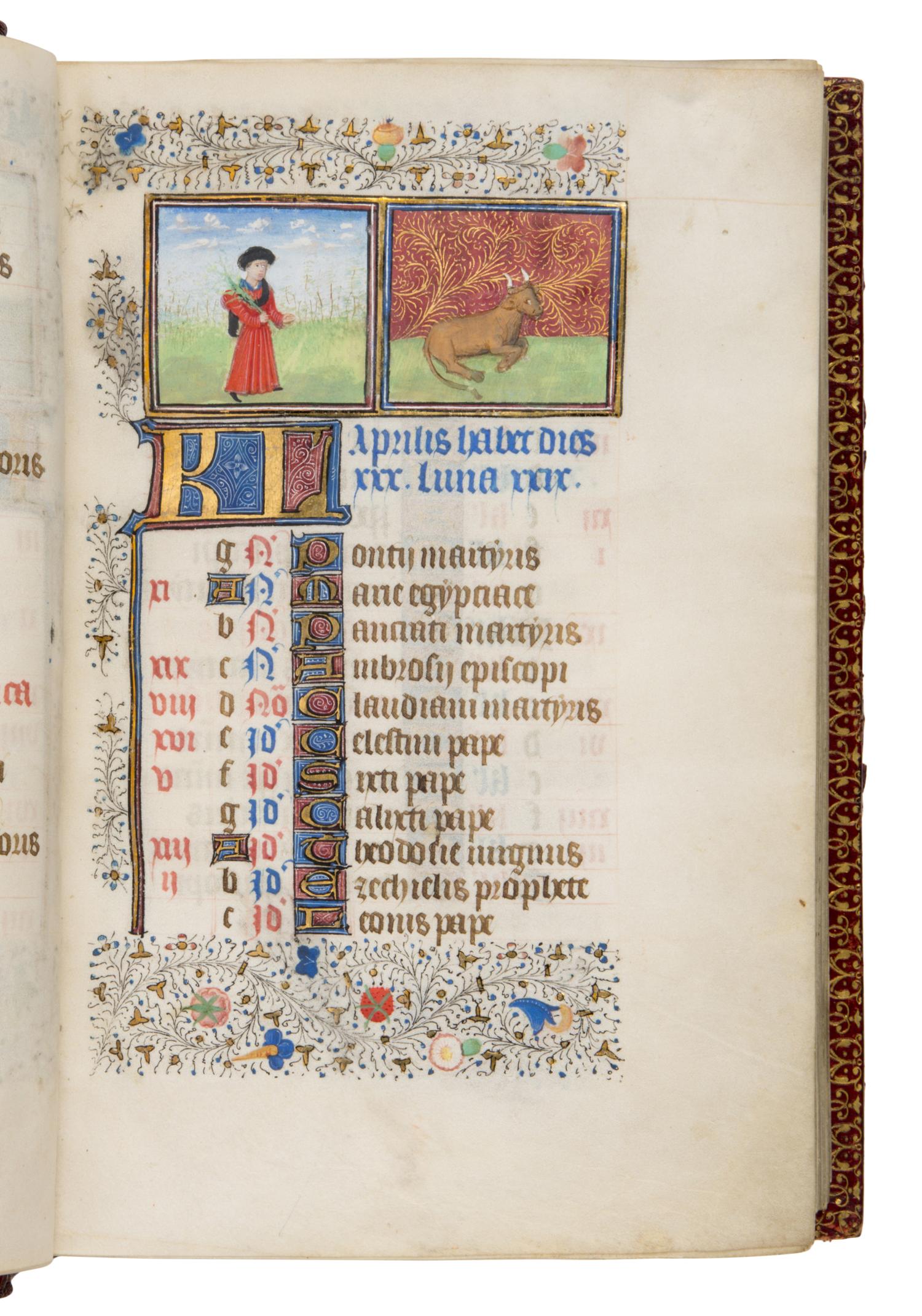 MASTER OF THE LEE HOURS (Ghent and Bruges, active c. 1450-1470) The “de Saulx” Hours, in Latin, illuminated manuscript on parchment [Southern Netherlands, Bruges, c. 1460]