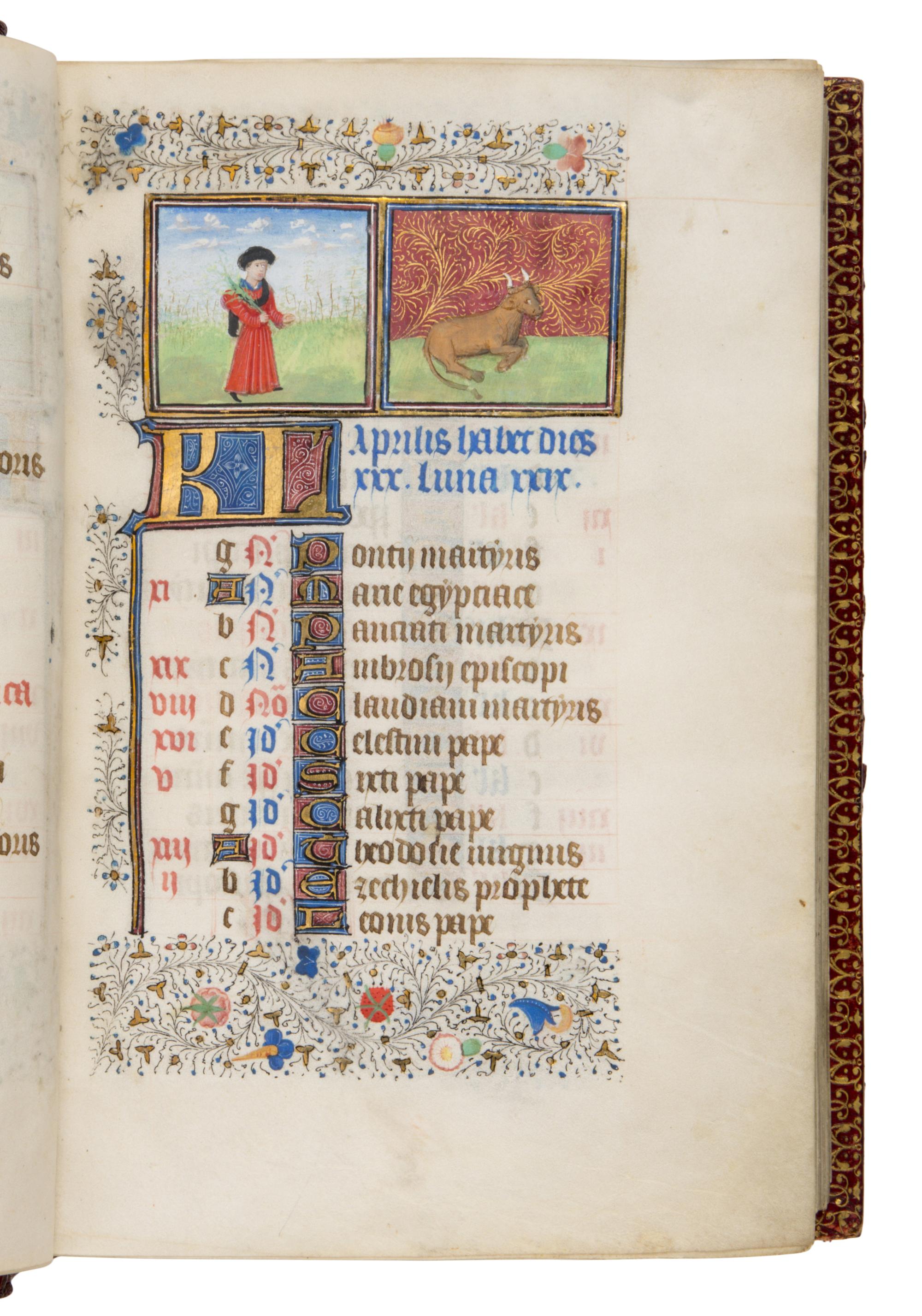 MASTER OF THE LEE HOURS (Ghent and Bruges, active c. 1450-1470) The “de Saulx” Hours, in Latin, illuminated manuscript on parchment [Southern Netherlands, Bruges, c. 1460]