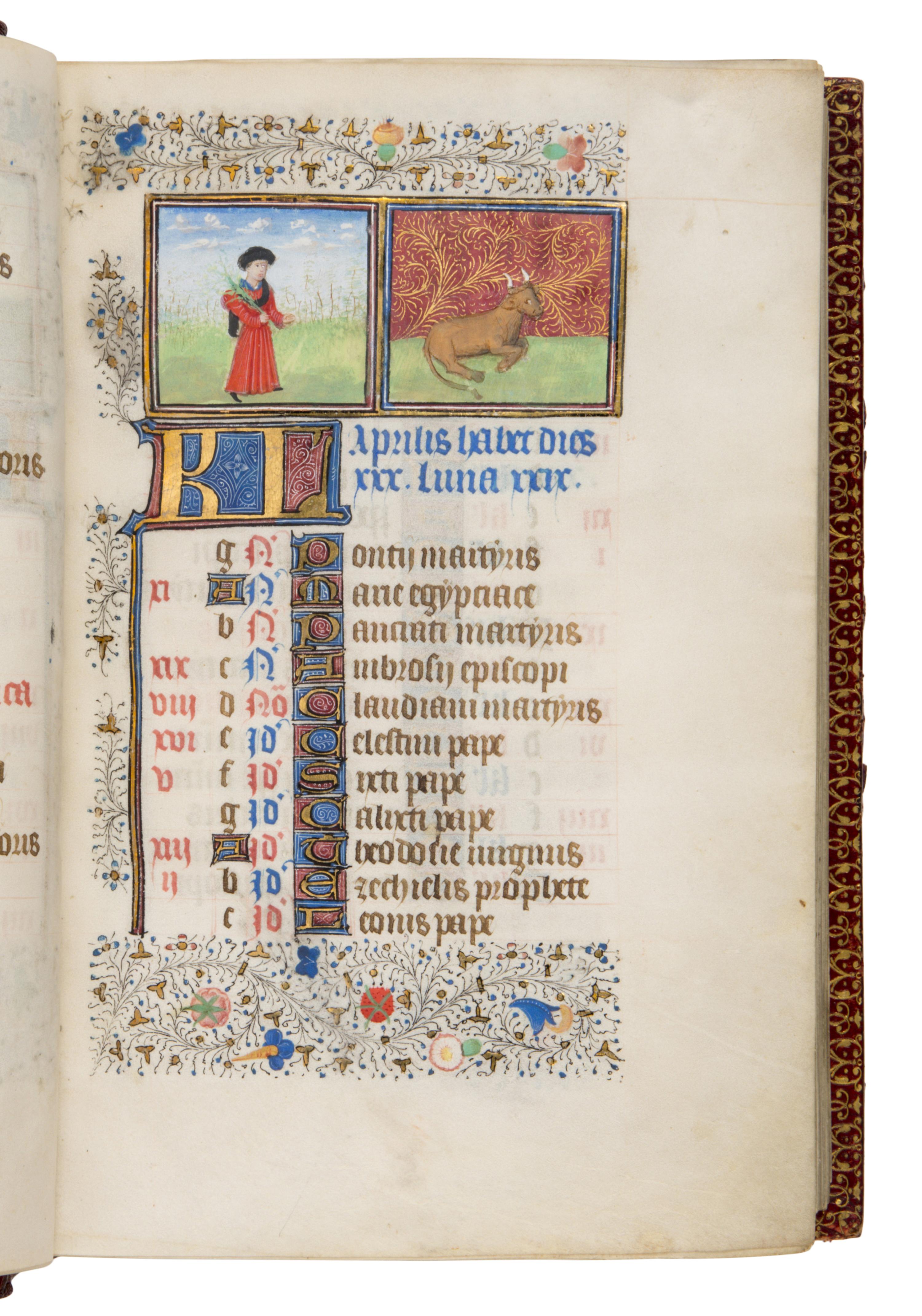MASTER OF THE LEE HOURS (Ghent and Bruges, active c. 1450-1470) The “de Saulx” Hours, in Latin, illuminated manuscript on parchment [Southern Netherlands, Bruges, c. 1460]