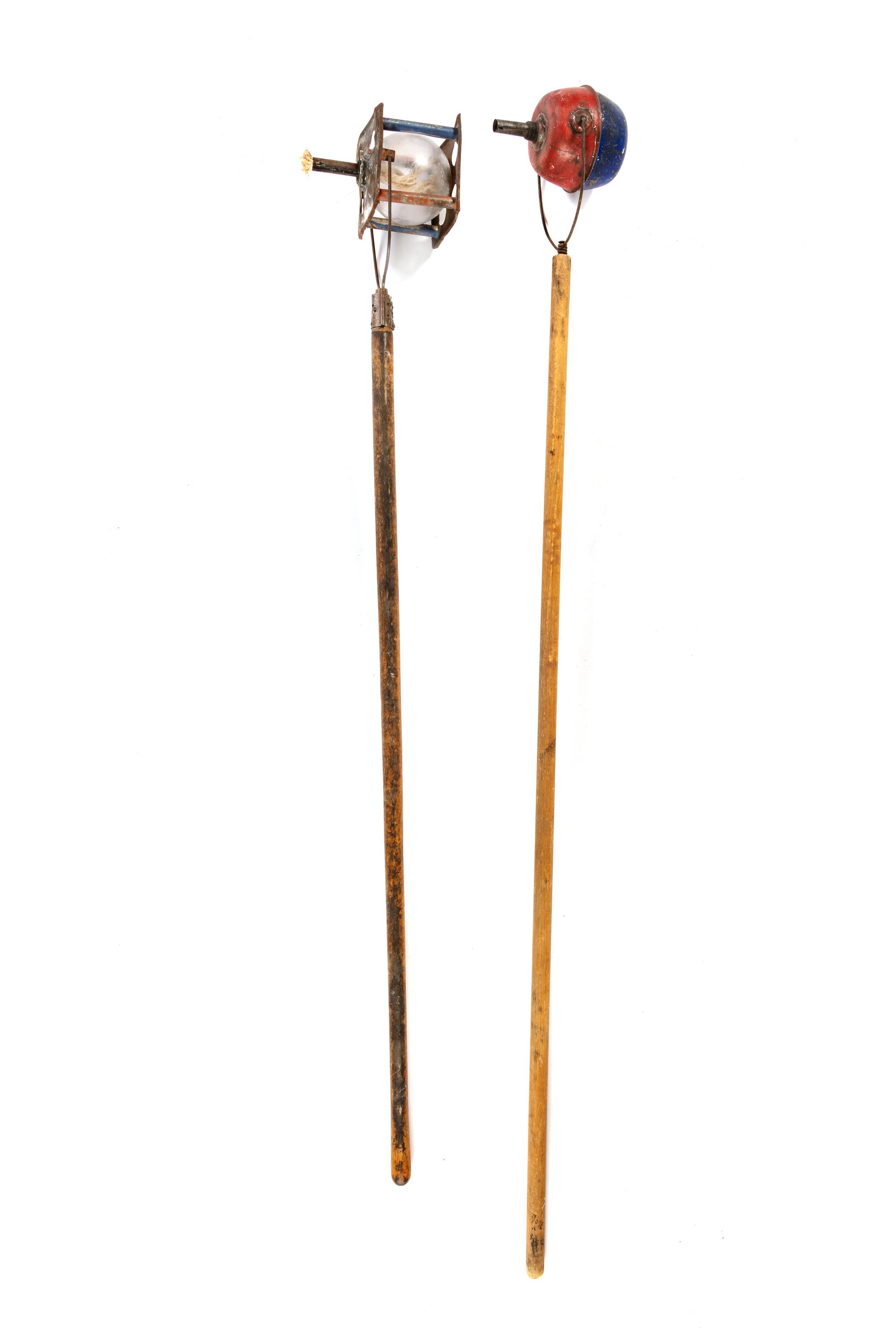 Two Tin and Wood Night Parade Campaign Torches