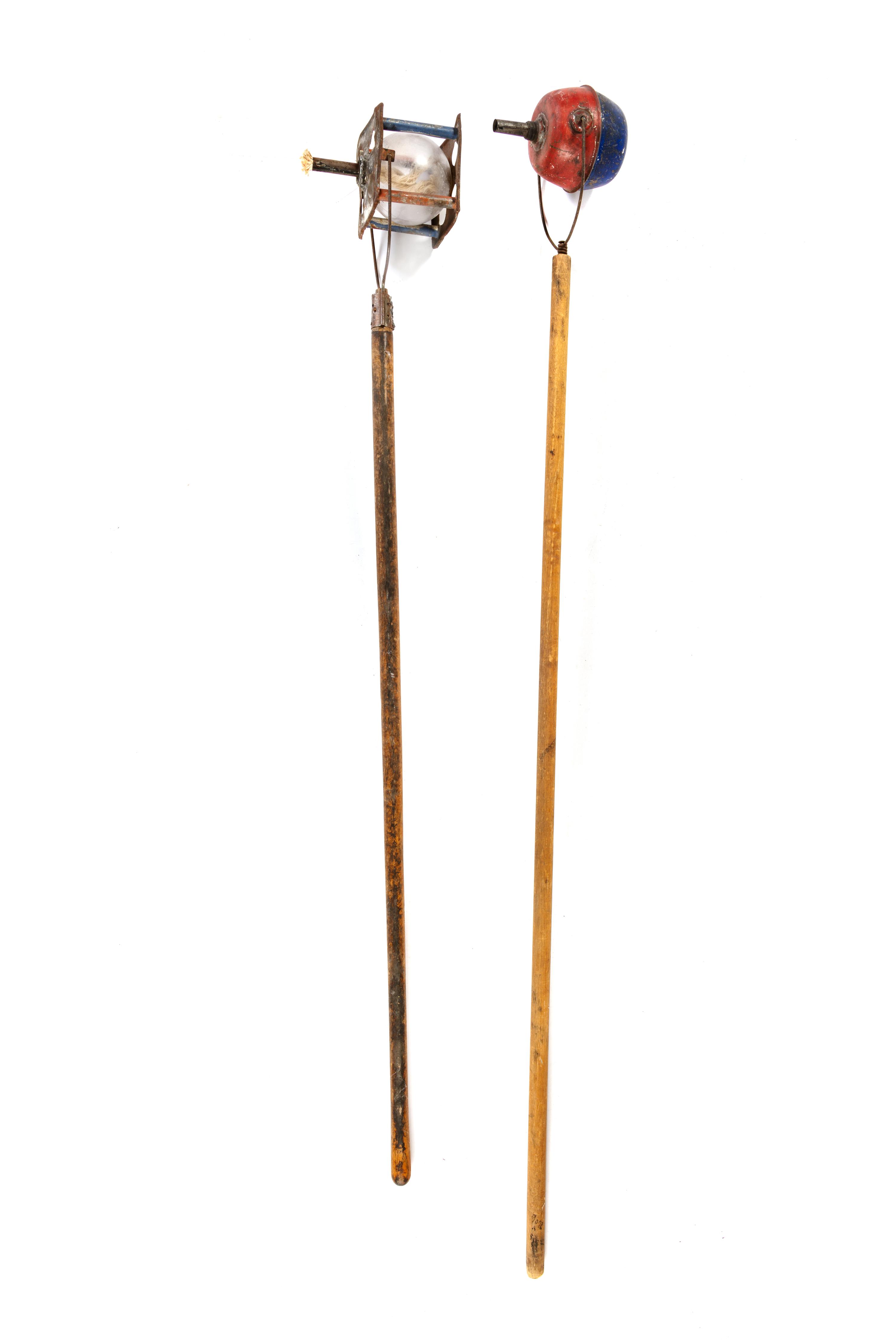 Two Tin and Wood Night Parade Campaign Torches