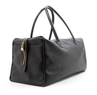 A Bottega Veneta Black Duffle Bag, 1980-90s