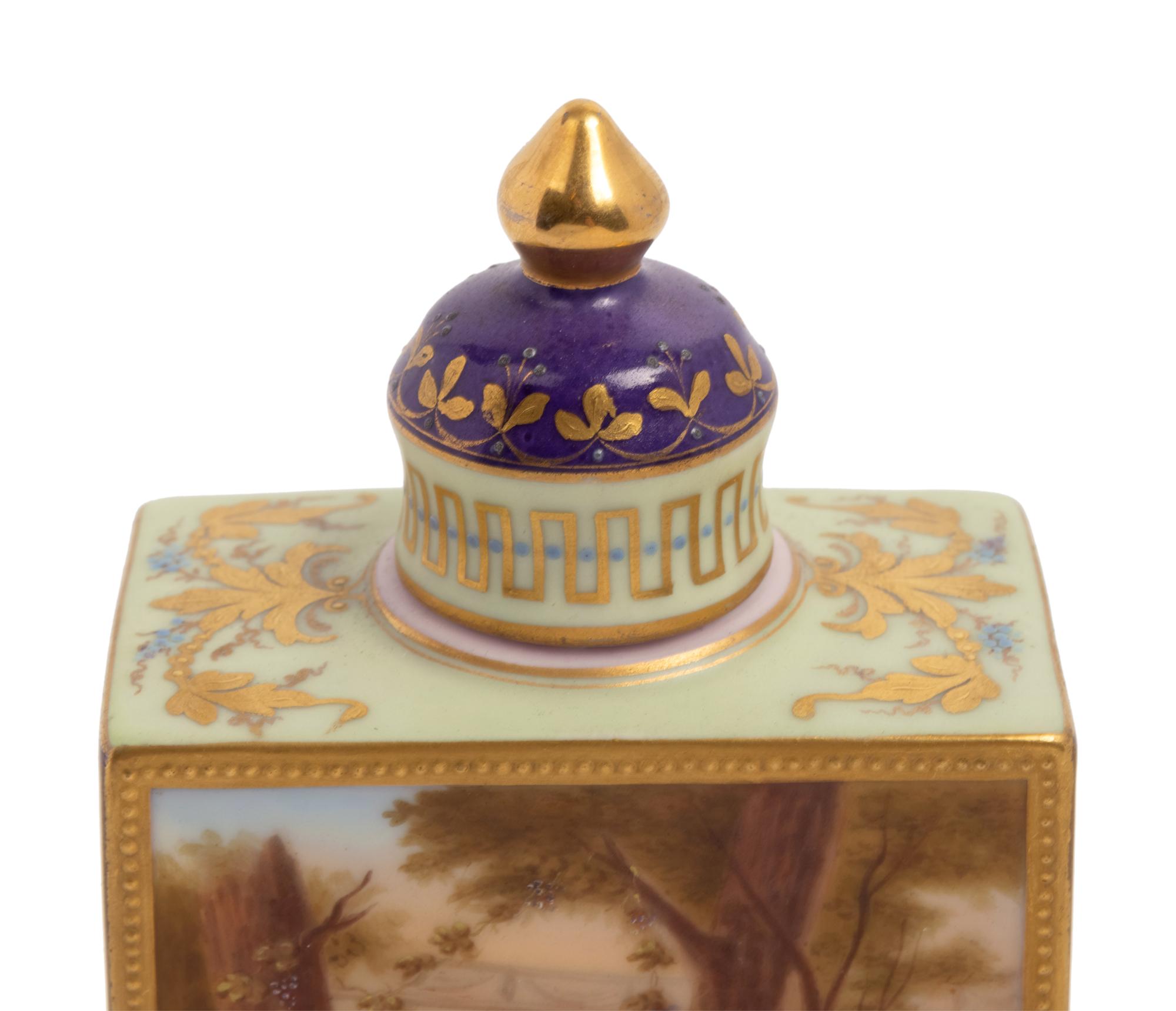 A Vienna Porcelain Tea Caddy
