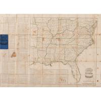 Asher's Historical War Map, 1862, with 100th Indiana History, Incl. Inked-In Troop Movements and Letter