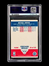 A 1987 Fleer Michael Jordan Basketball Card No. 59 (PSA 4 VG-EX)