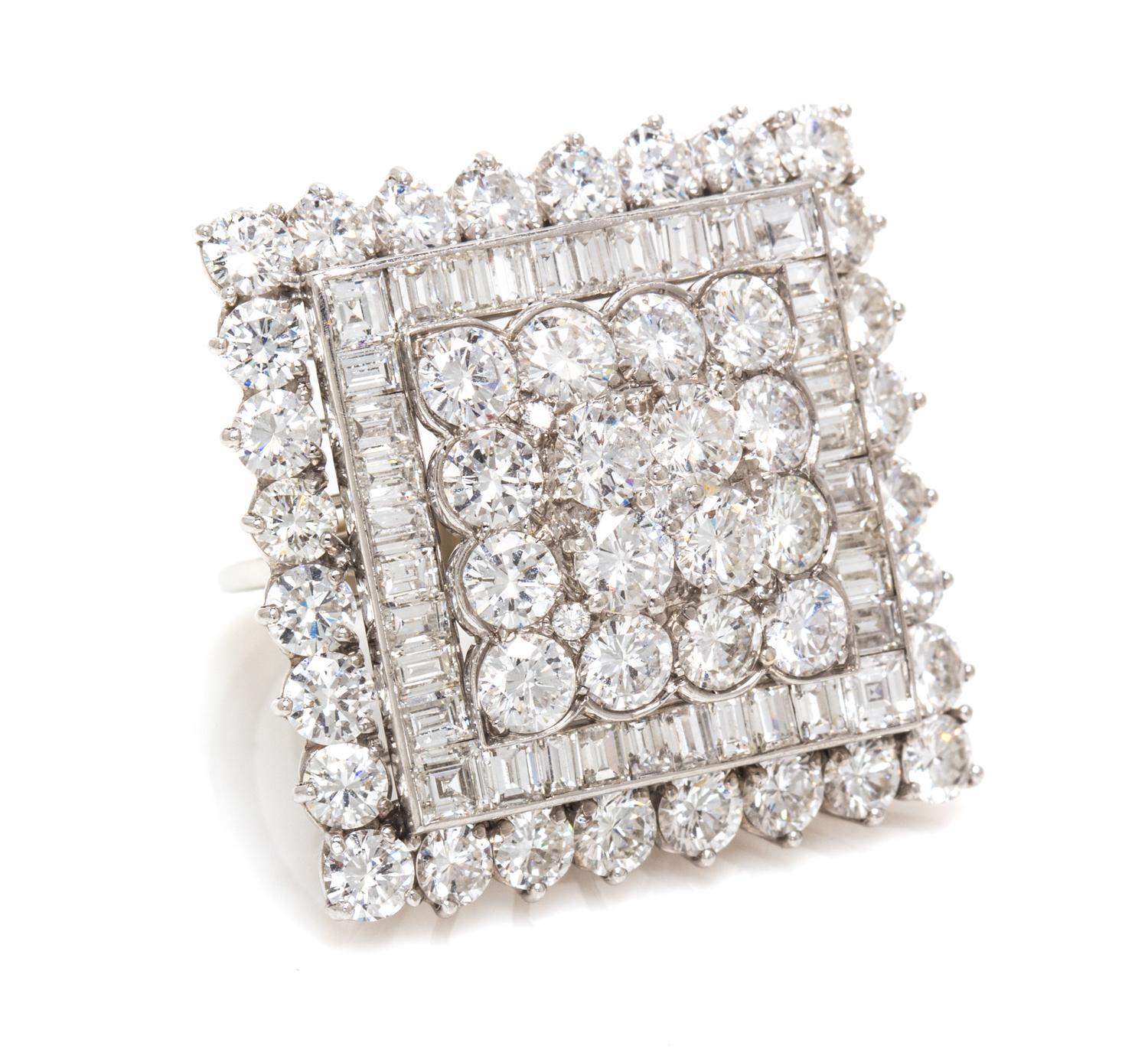 A Vintage Platinum and Diamond Ring, 13.50 dwts.