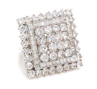 A Vintage Platinum and Diamond Ring, 13.50 dwts.