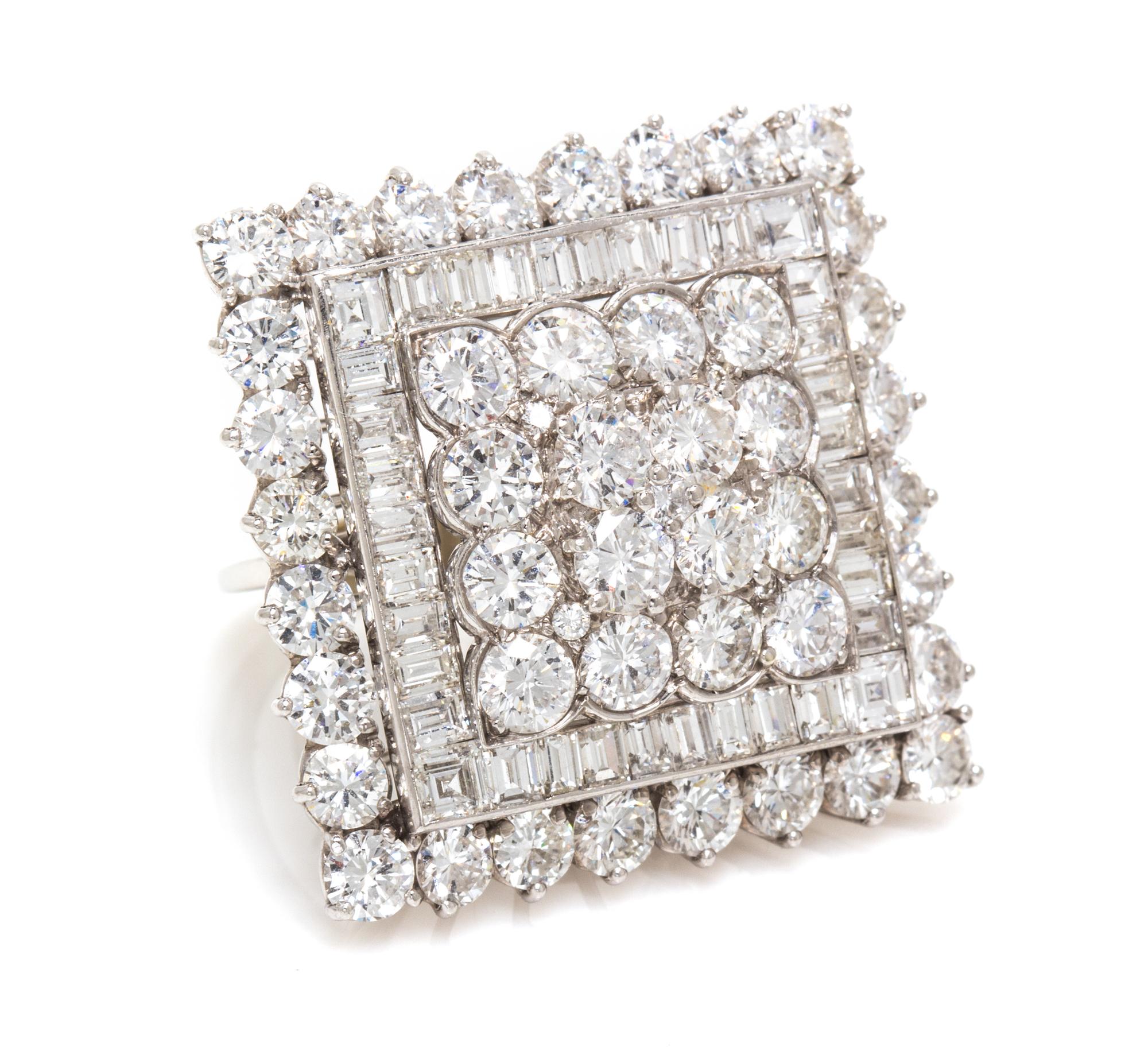 A Vintage Platinum and Diamond Ring, 13.50 dwts.
