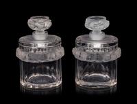 A Pair of Lalique Robinson Perfume Bottles