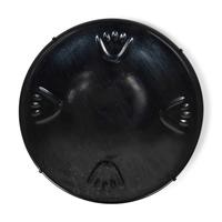 Blackware Pottery Plate, with Bear Paws