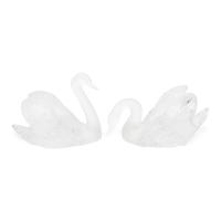 A Pair of Lalique Miroir Cygnes Sculptures