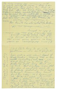 HUGHES, Howard R. (1905-1976). Autograph letter signed ("Howard"), to his second wife Jean Peters. N.p., n.d. [c.1965].