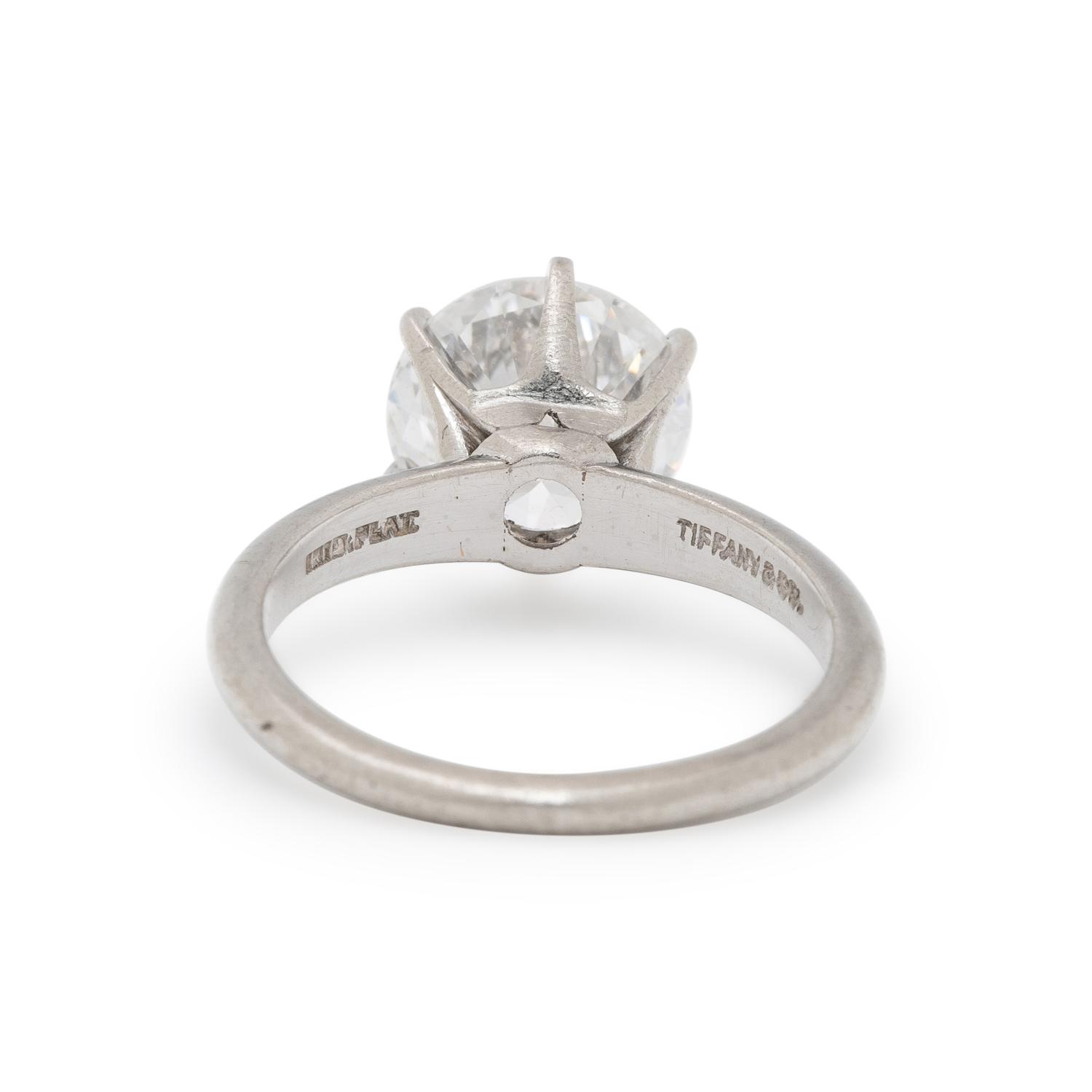 TIFFANY & CO., DIAMOND AND PLATINUM RING