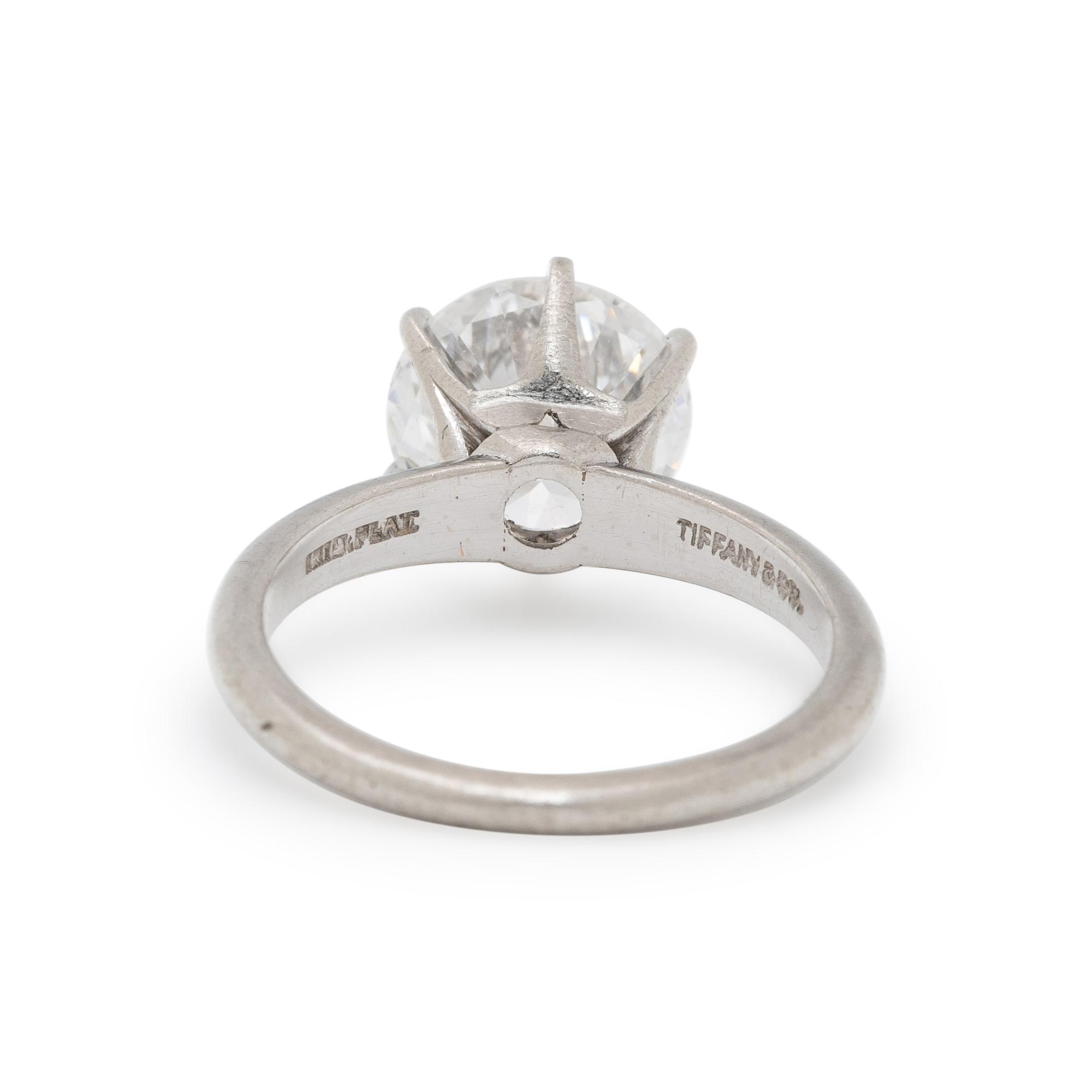 TIFFANY & CO., DIAMOND AND PLATINUM RING