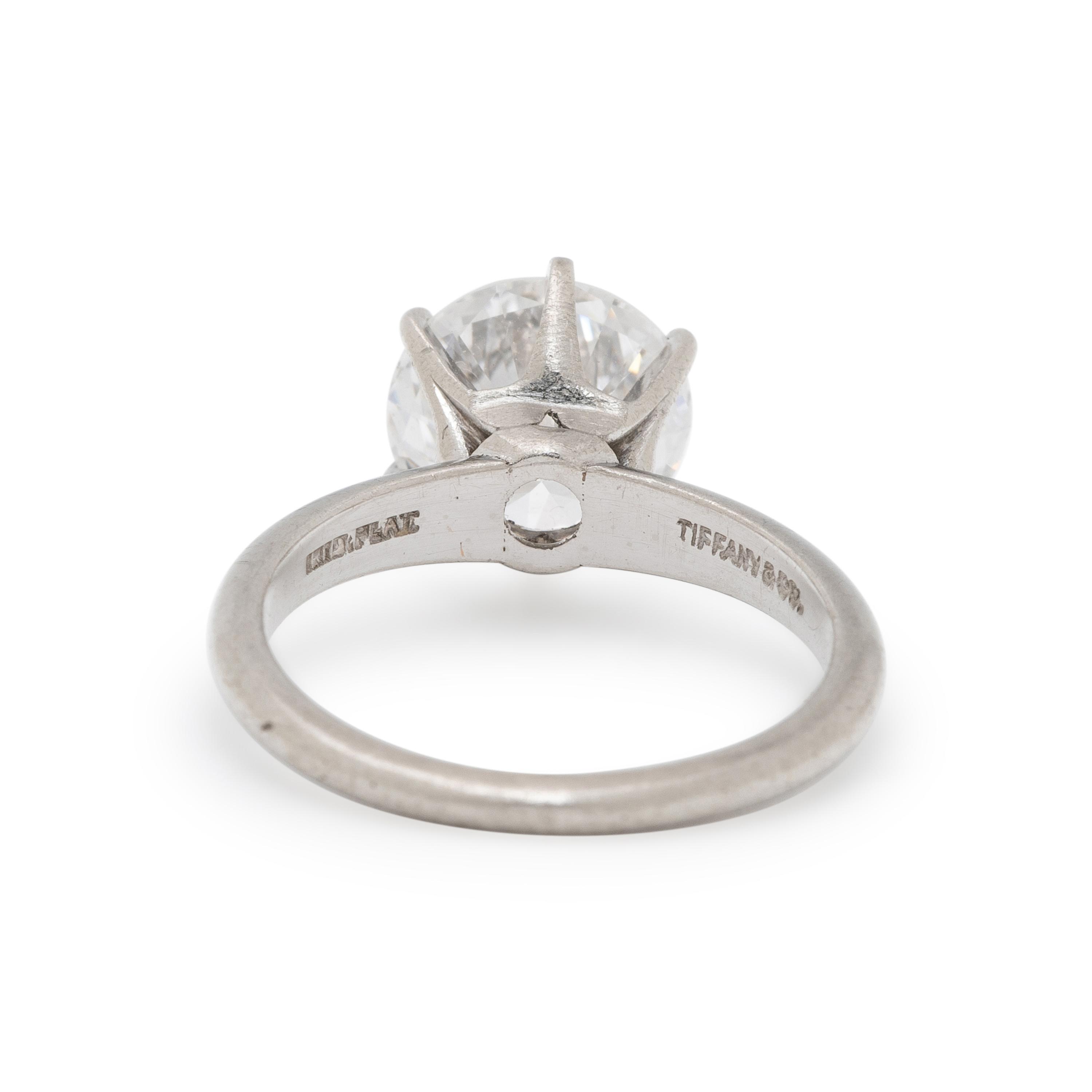 TIFFANY & CO., DIAMOND AND PLATINUM RING