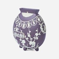 A Wedgwood Black Dip Jasperware Moon Flask Vase UK, late 19th century