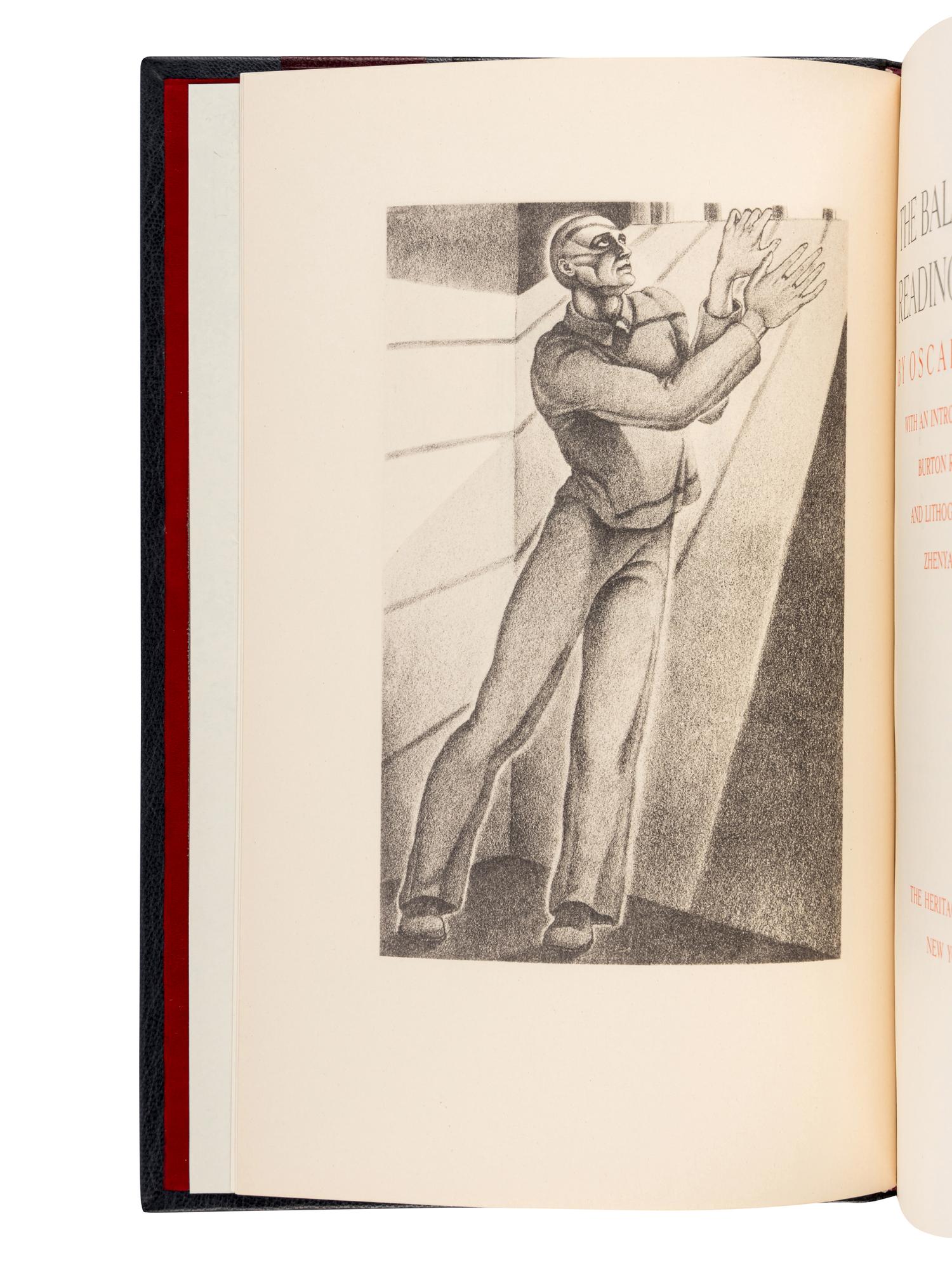 [HOOD, Derek, binder]. WILDE, Oscar (1854-1900). The Ballad of Reading Gaol . New York: The Heritage Press, 1937.