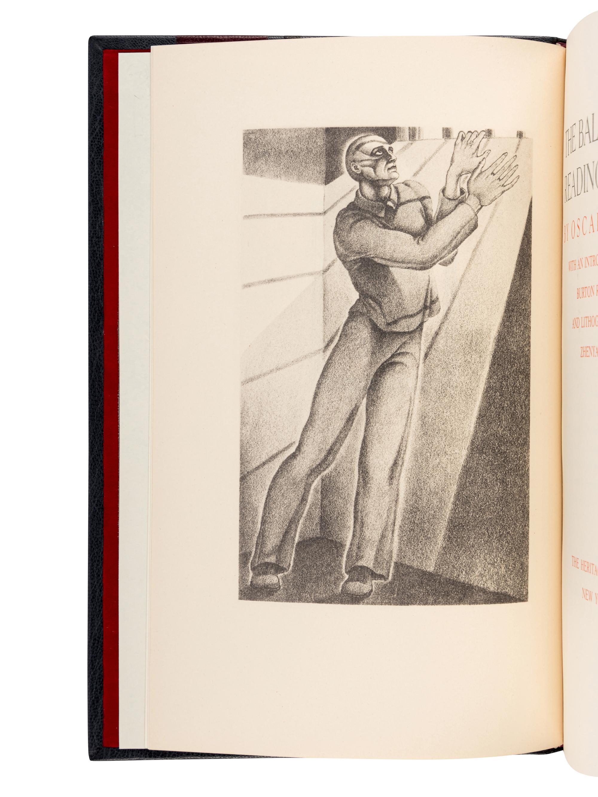 [HOOD, Derek, binder]. WILDE, Oscar (1854-1900). The Ballad of Reading Gaol . New York: The Heritage Press, 1937.