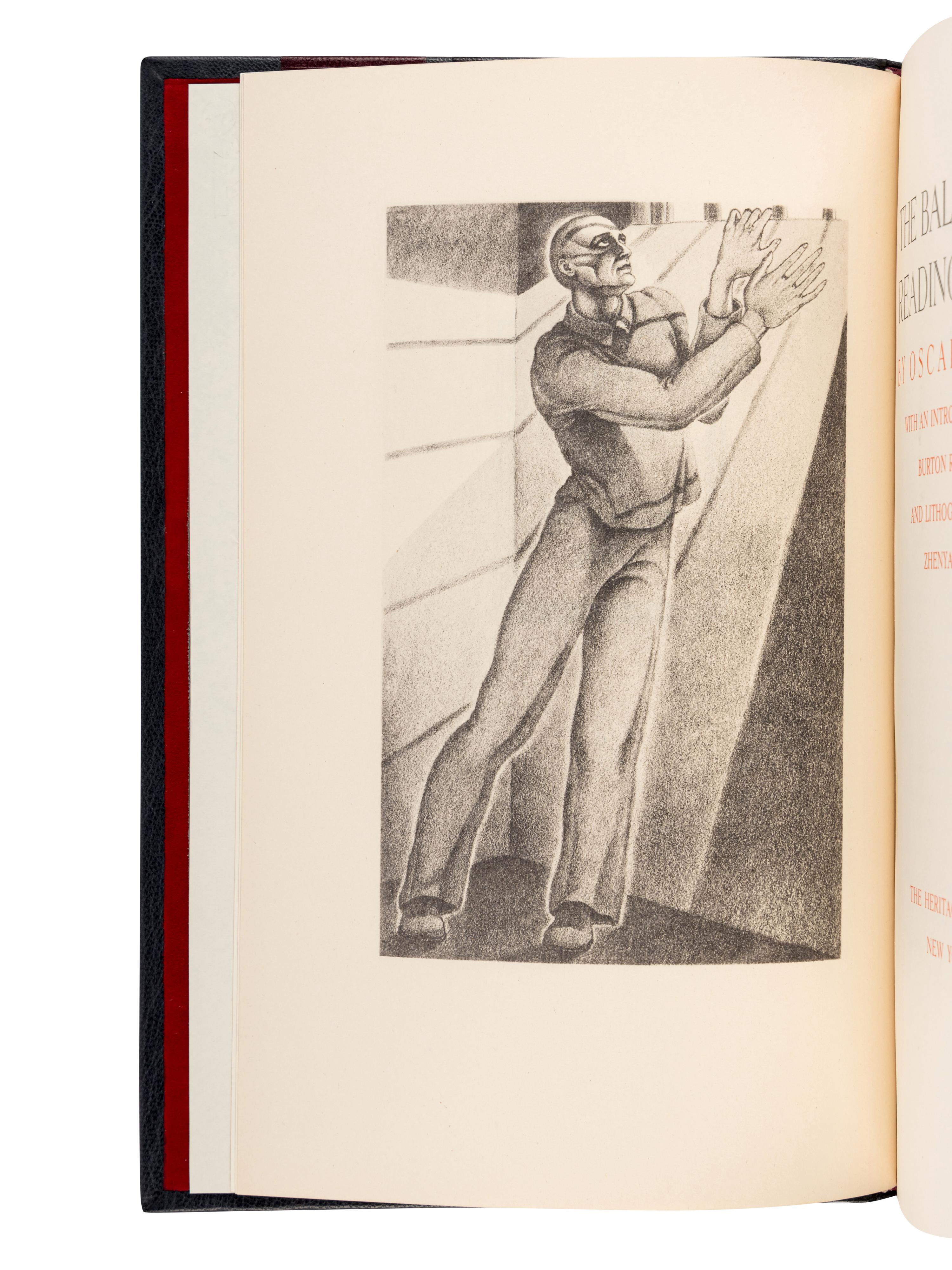 [HOOD, Derek, binder]. WILDE, Oscar (1854-1900). The Ballad of Reading Gaol . New York: The Heritage Press, 1937.