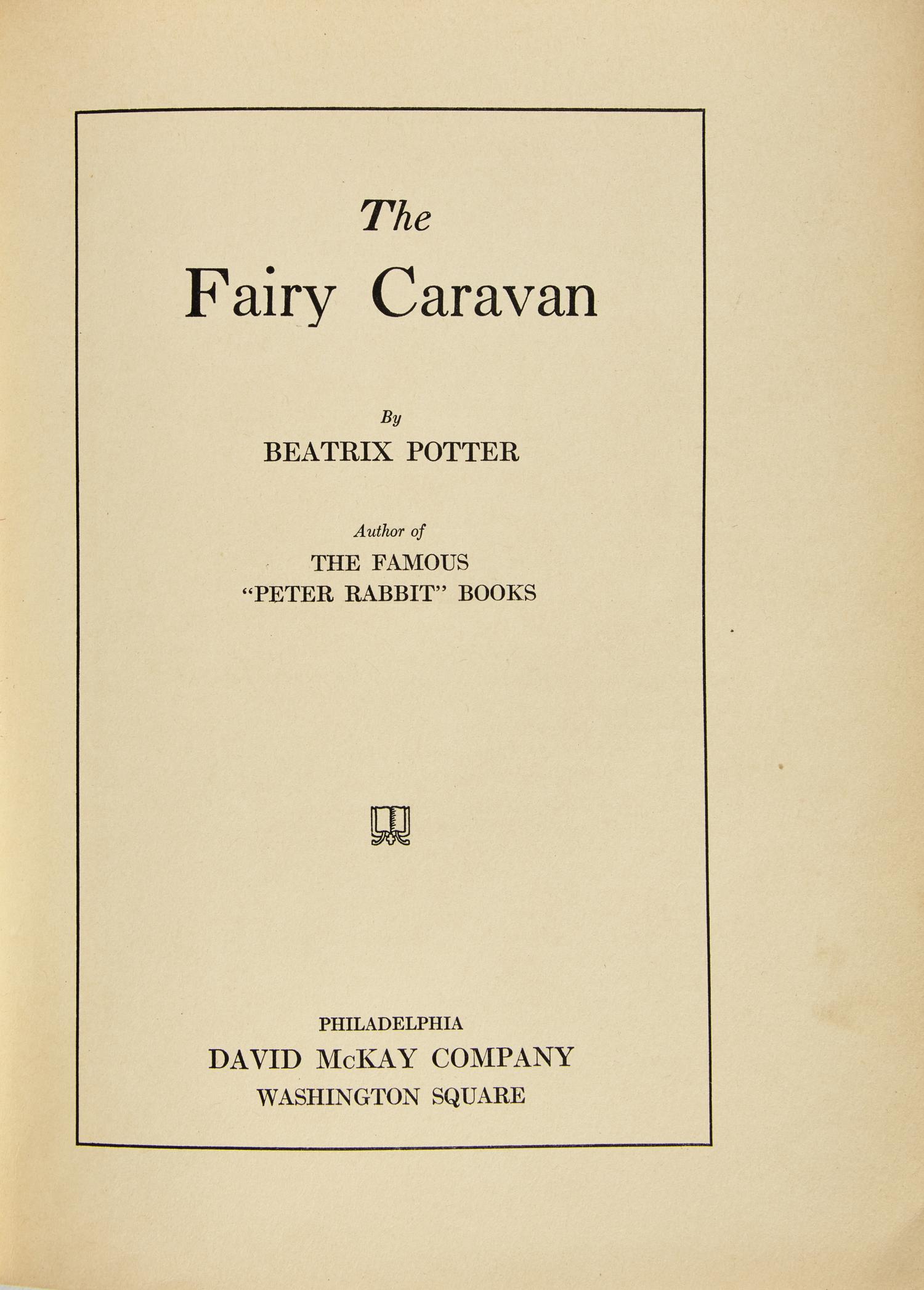 [Children's & Illustrated] Potter, Beatrix. The Fairy Caravan