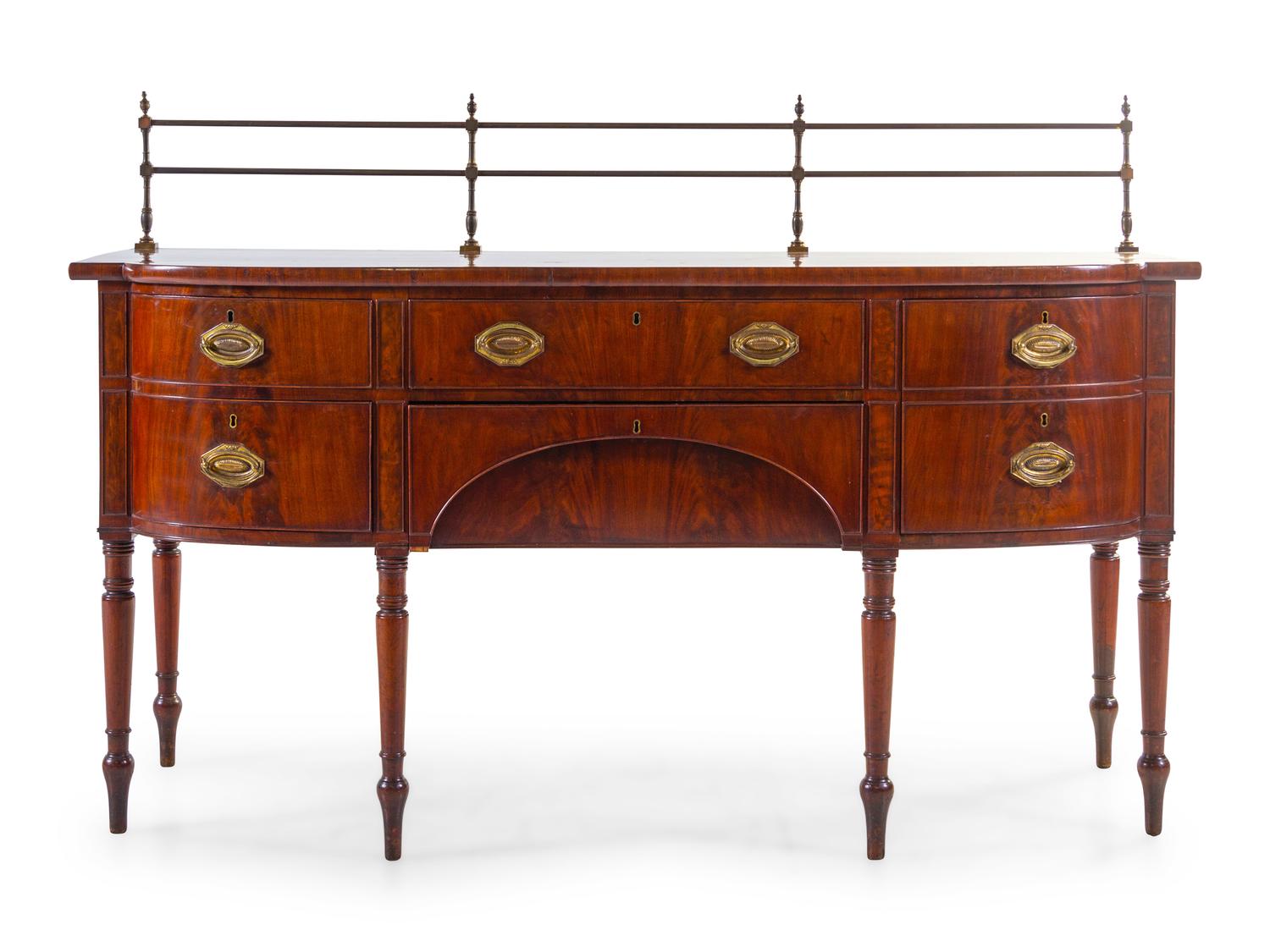 A George III Brass Mounted Mahogany Sideboard