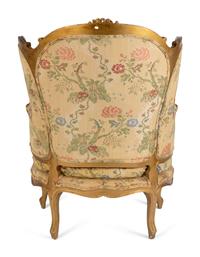 A Louis XV Style Carved Giltwood Two-Part Duchesse Brisee — LATE 19TH CENTURY