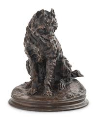 Three French Bronze Figures of Dogs