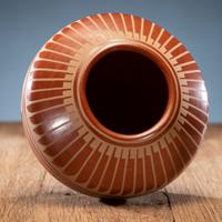Crucita Calabaza, Blue Corn (1921-1999) Redware Pottery Jar