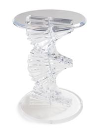 A Stacked Acrylic and Glass Center Table