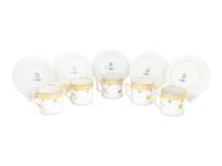 A Set of Fourteen Royal Copenhagen Flora Danica Demitasse Cups and Saucers