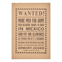 [Villa, Pancho] Rare Enlistment Poster During the American "Punitive Expedition" of 1916 Against Mexican Revolutionaries