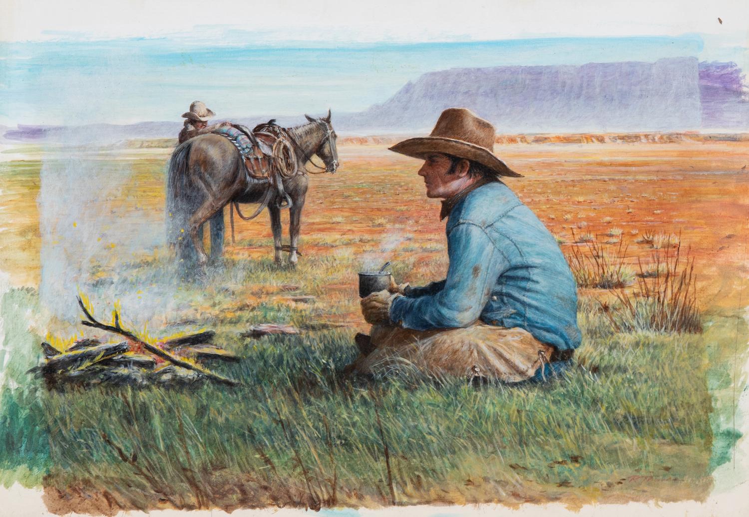 Reynolds Thomas , (American, b. 1927) — Hot Coffee or Lingering