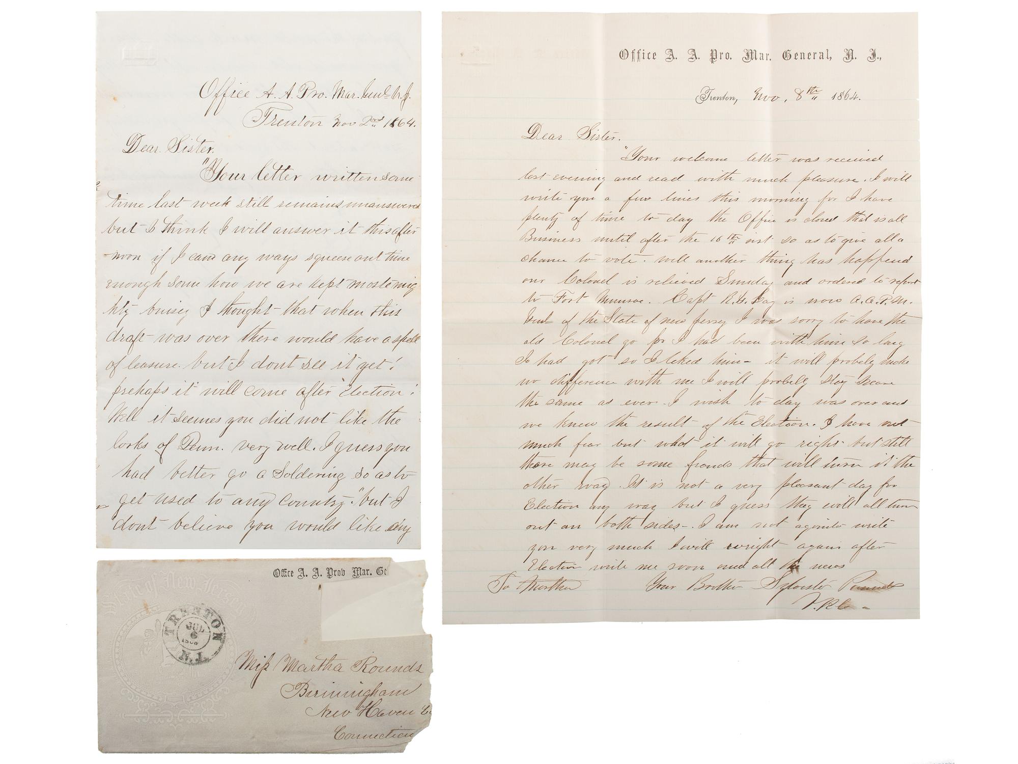 [WAR OF 1812]. Group of 9 documents related to New York tavern owner Squire Stone (1791-1884), including appointment to 60th New York Regiment of Infantry.