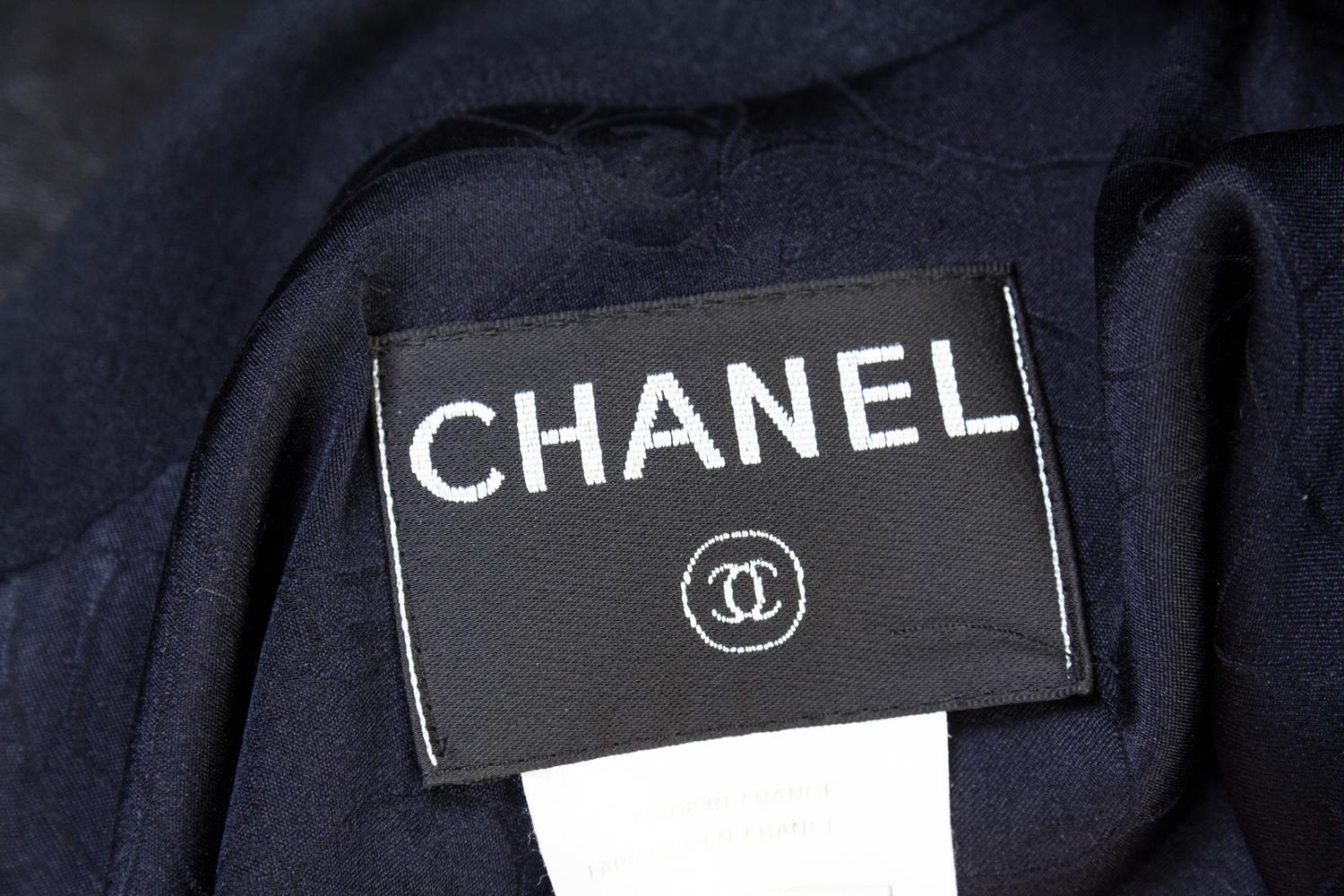 A Chanel Black Evening Suit, Size 38.