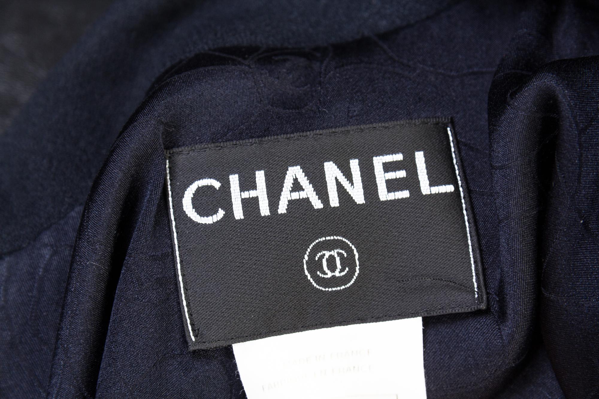 A Chanel Black Evening Suit, Size 38.