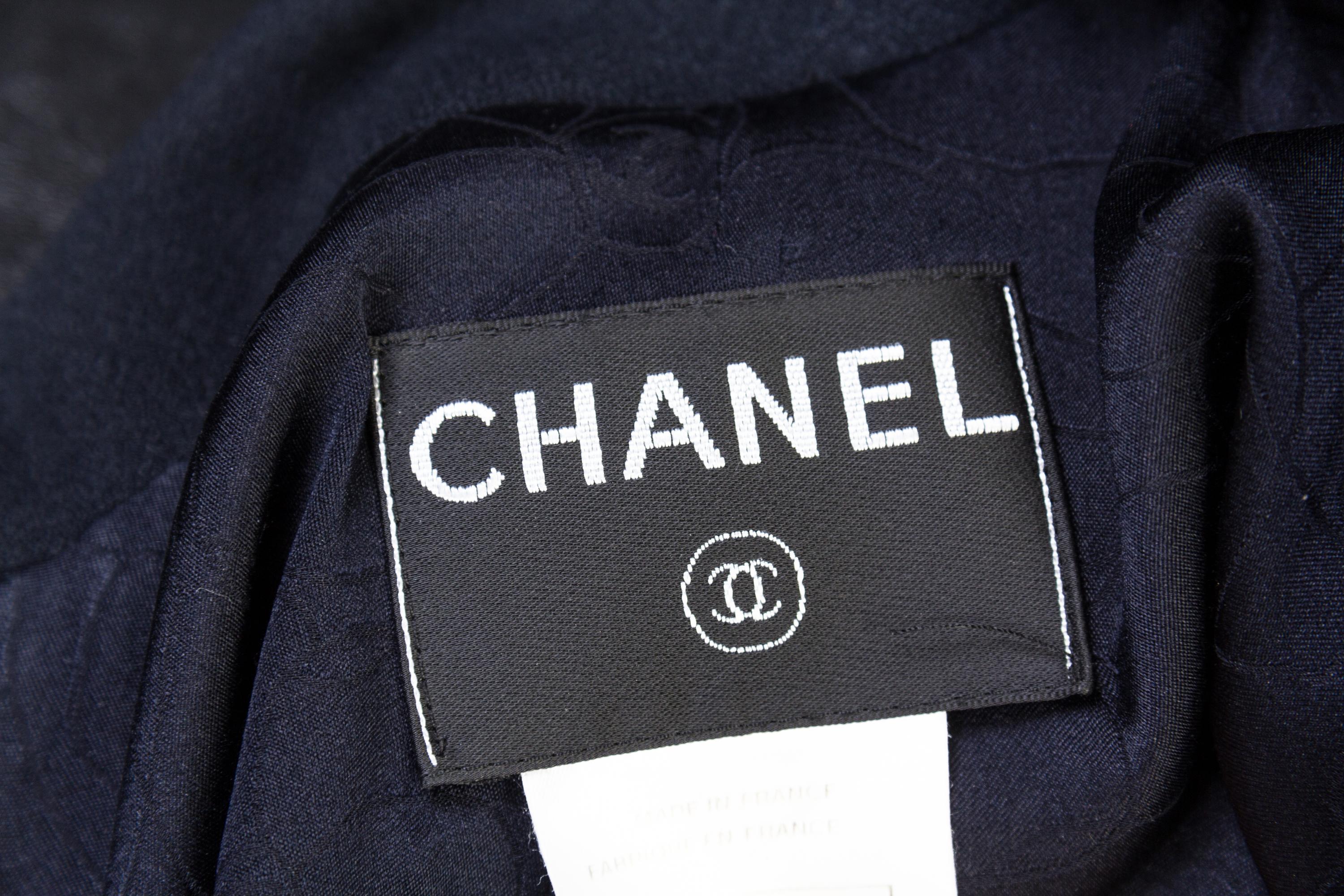 A Chanel Black Evening Suit, Size 38.