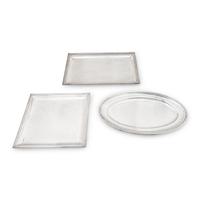 Three Puiforcat Silver-Plate Serving Trays