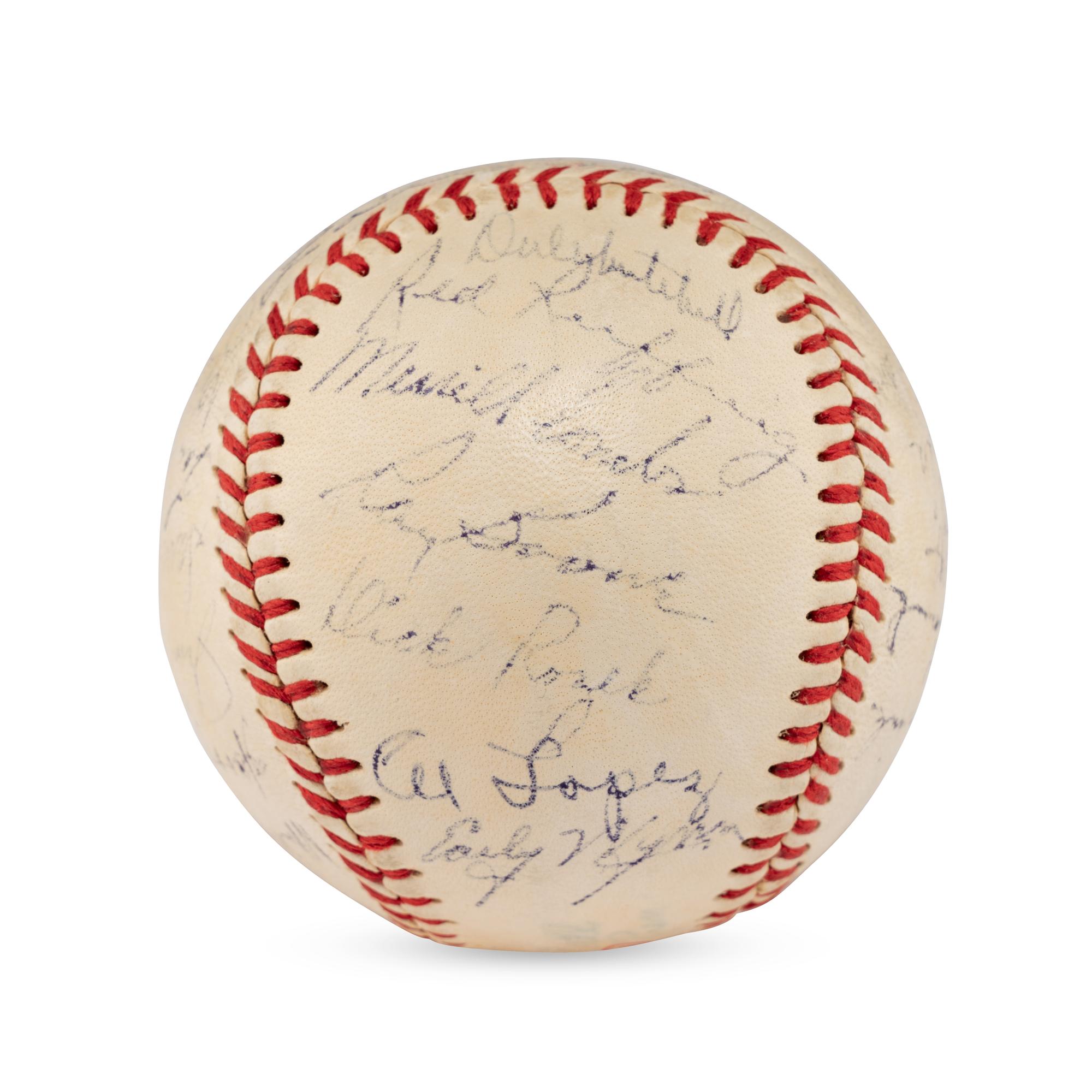 A 1951 Cleveland Indians Team Signed Autograph Baseball