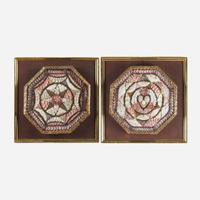 A pair of sailor's shellwork valentines Barbados, late 19th century