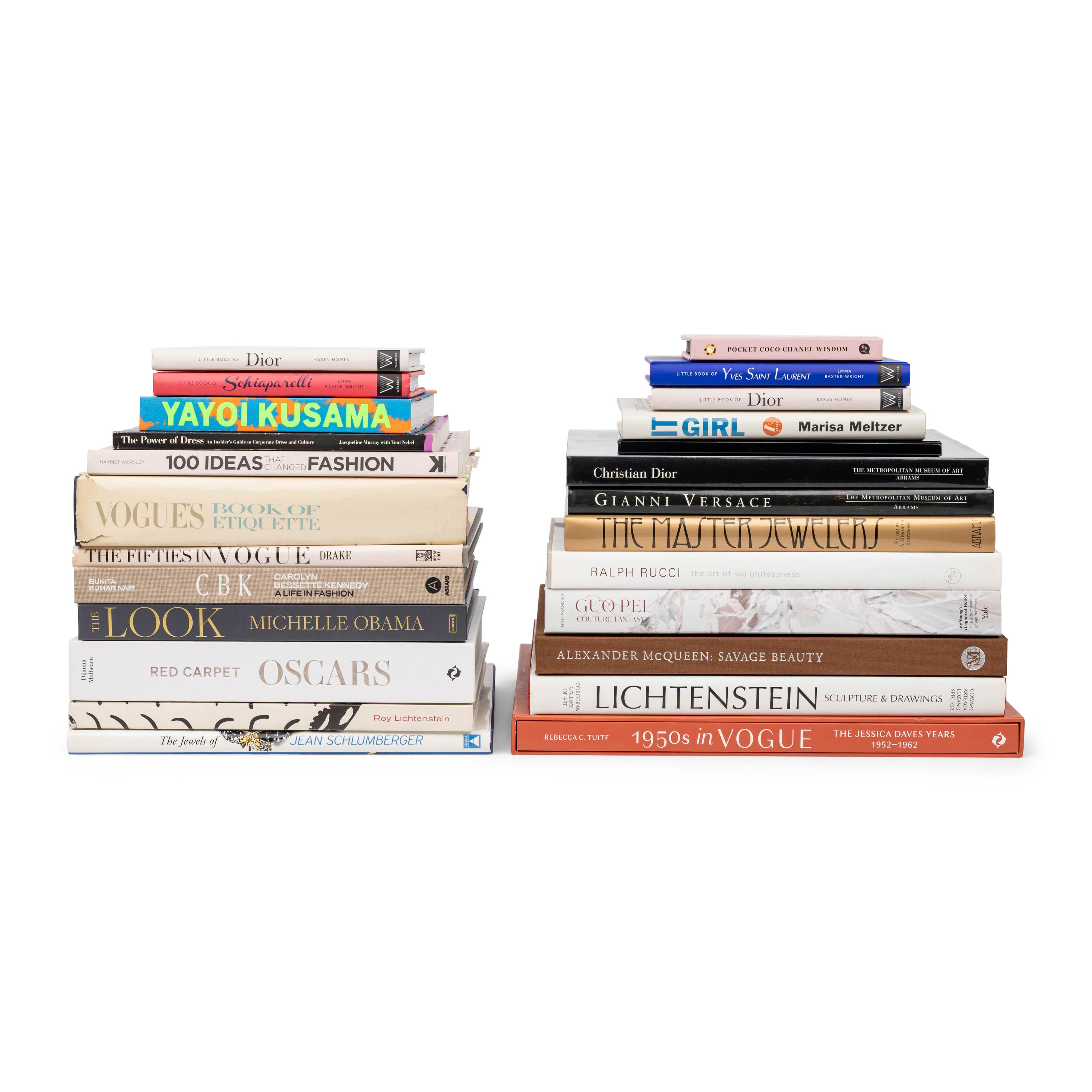 Lot of Twenty-Five Fashion, Art, Jewelry, and Lifestyle Books