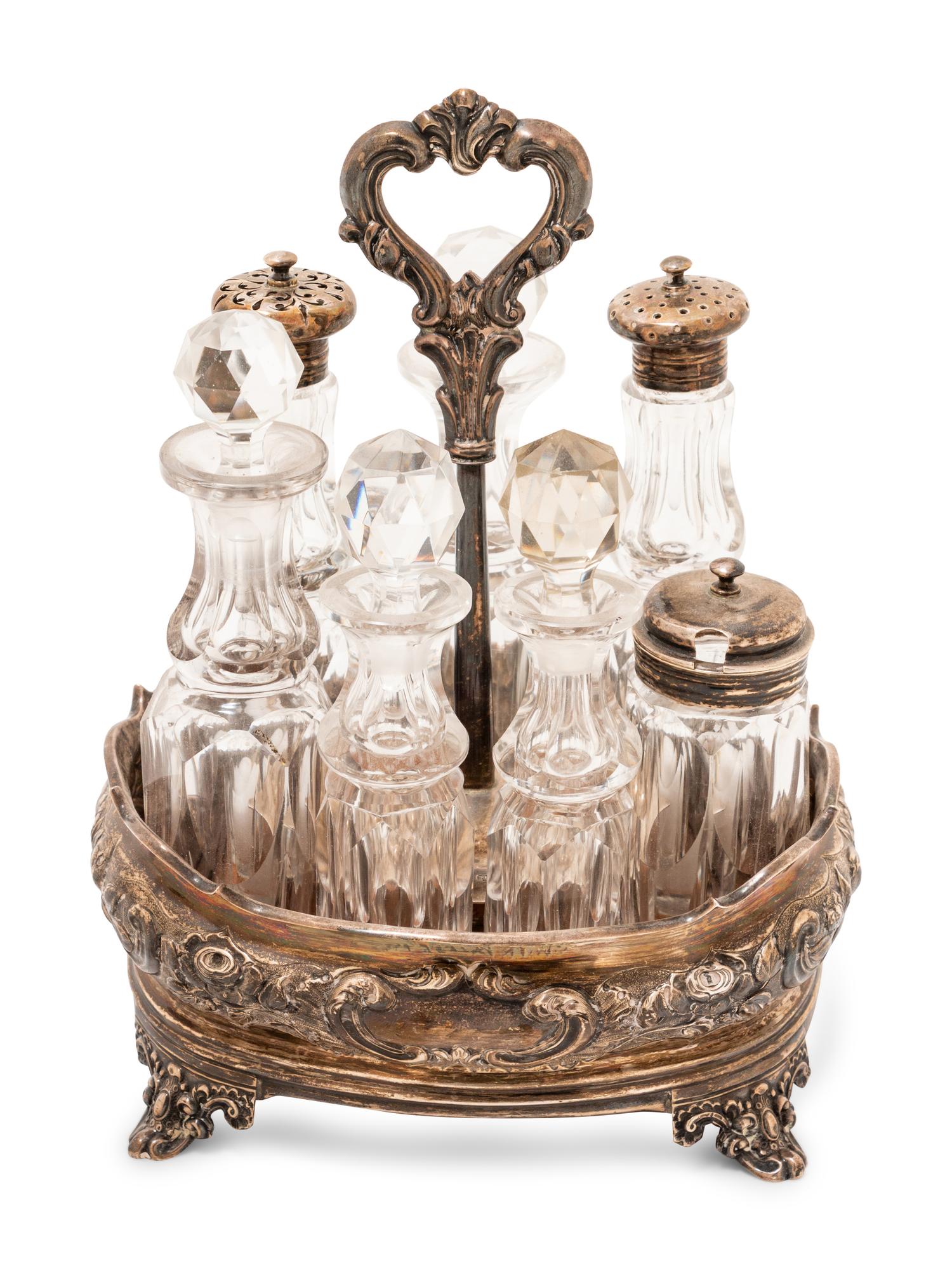 An English Silver Cruet Set