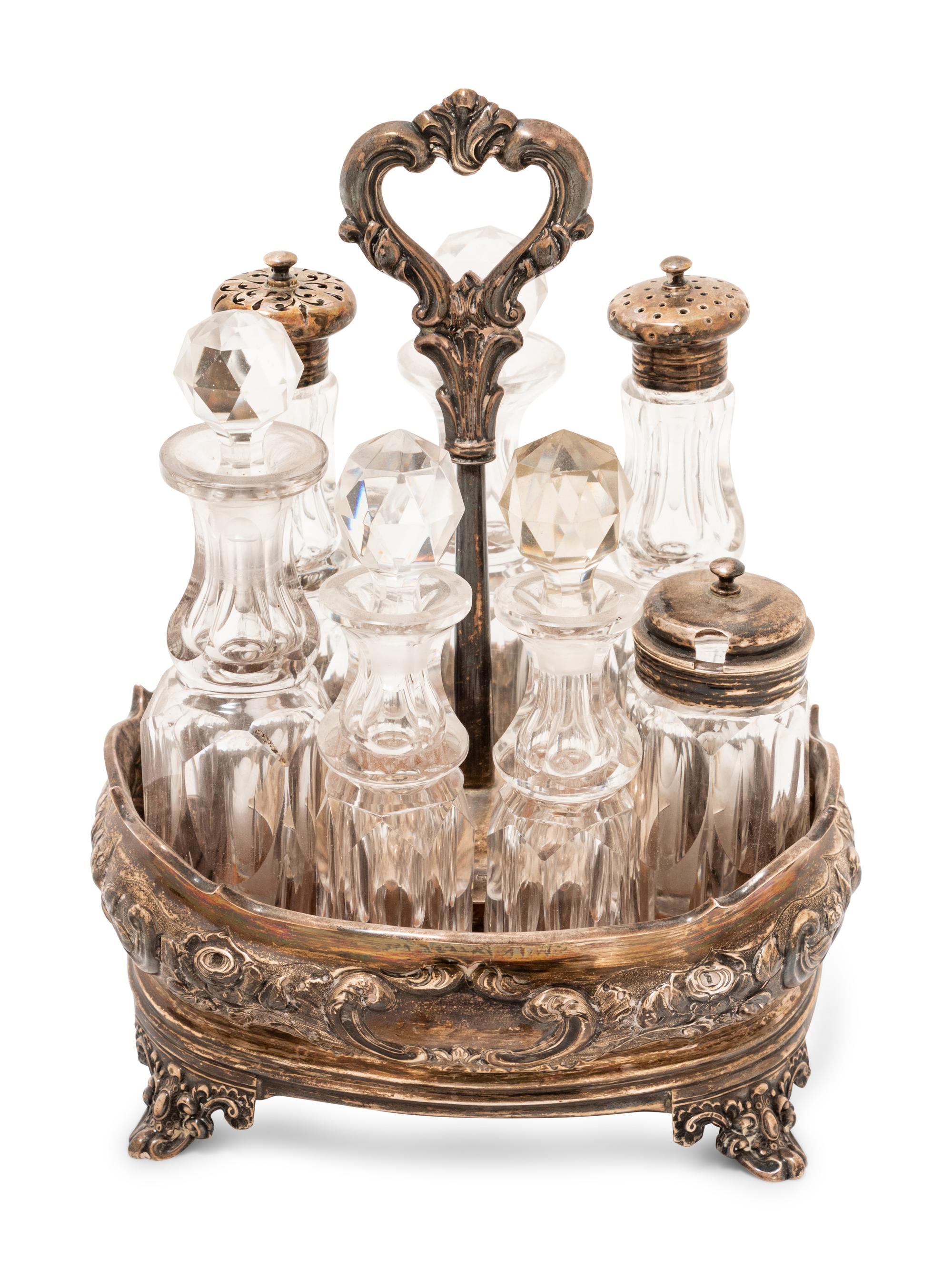 An English Silver Cruet Set