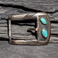 The White Hogan Silver Shop (Shop, 1946-2006) — Sterling Silver and Turquoise Belt Buckle